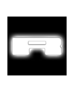 Illuminated LED R Badge - Matte White by Oracle Lighting