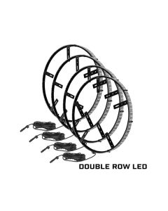 Oracle Lighting White Double Row LED Illuminated Wheel Rings- ORAC-4228-001