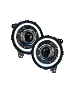 Oracle Lighting Graphite Metallic Oculus BI-LED Projector Headlights Jeep Wrangler JL | Gladiator JT 2018-2020- ORAC-5839-504-PAU