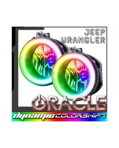 Oracle Lighting Pre-Assembled Fog Lights - Dynamic Colorshift Jeep Wrangler 2007-2015- ORAC-7159-332