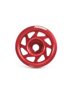 Perrin Performance Lightweight Crank Pulley for EJ Engines Red- PERR-PSP-ENG-102RD