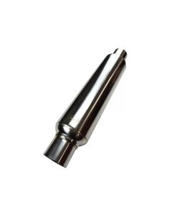 Kooks Polished Stainless Steel 2.5 Round Muffler 14 Long- KOOK-R250-14