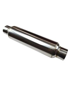 Kooks Polished Stainless Steel 3 Round Muffler 14 Long- KOOK-R300-14