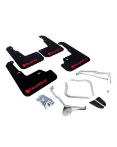 Rally Armor Black Mud Flap With Red Logo and Altered Font Subaru WRX|STI 2015-2021- RALL-MF32-UR-BLK/RD-X