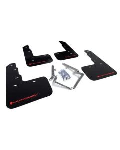 Rally Armor Rally Mud Flap Set Black With Red Logo Honda Civic Type R 2017-2021- RALL-MF47-UR-BLK/RD