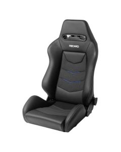 Recaro Speed V Left Seat Black Leather | Blue Suede Accent- 7227110.1.3170