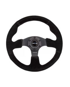 NRG Reinforced Steering Wheel 320mm Suede?? Steering Wheel Black Stitch- NRG-RST-012S