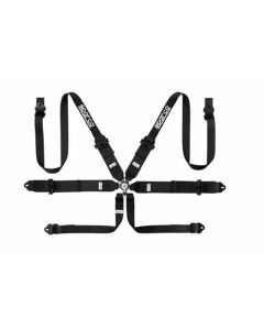 Sparco 6 Point Harness 3 to 2in Hans Steel- SPAR-04818RH1AZ