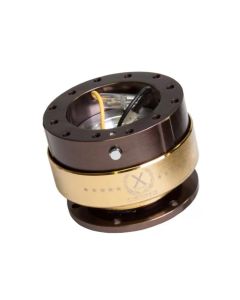 NRG Quick Release Gen 2.0 Bronze Body Chrome Gold Ring- NRG-SRK-200BR-CG