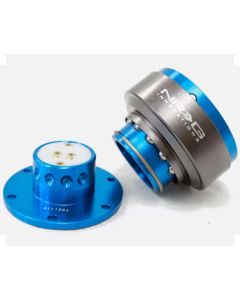 NRG Quick Release Gen 2.0 New Blue Body Titanium Chrome Ring- NRG-SRK-200NB