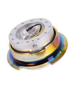 NRG Quick Release Gen 2.8 Silver Black Body Neo Chrome Ring- NRG-SRK-280SL-MC