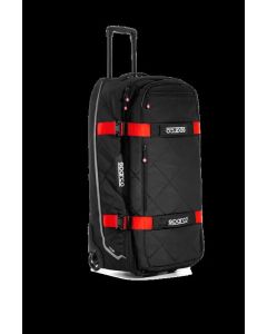 Sparco Black/Red Tour Rolling Duffle Bag- SPAR-016437NRRS
