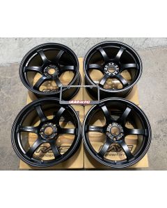 GramLights 57DR Wheel Set of 4 Subaru WRX STI 18x9.5 5x114.3 38mm Semigloss Black- GRAM-VR-151104392