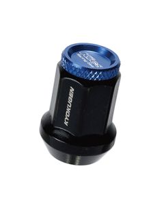 Project Kics Kyokugen Black w/ Aluminum Gold Cap 12x1.25 Lug Nut Set