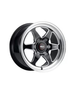 Weld Ventura 6 Drag S156 Wheel 17x10 6x139.7 25mm Gloss Black MIL - DIA- WELD-S15670084P25