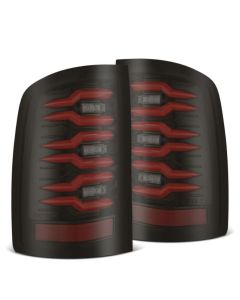 AlphaRex 07-13 GMC Sierra 1500/07-14 2500/3500HD (No Clsc/Dually) Luxx-Series LED Tail Lghts Blk Red - 630080
