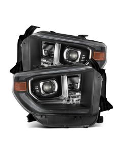 AlphaRex 14-21 Toyota Tundra LUXX-Series LED Proj Headlights Blk w/Actv Light & Seq. Sig + DRL - 880835