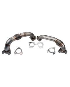 Wehrli 01-04 Chevrolet 6.6L Duramax LB7 2in Stainless Up Pipe Kit w/Gaskets - Single Turbo - WCF100590