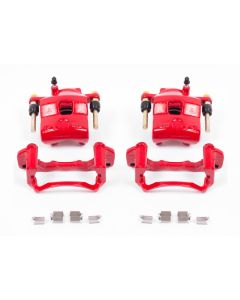 Power Stop 99-03 Mazda Protege Front Red Calipers w/Brackets - Pair - S2602