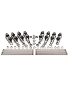 COMP Cams Magnum Rocker Arm and Pushrod Kit for Chevrolet Small Block V8 1955-1986, Steel Construction, Black Finish, 1.6 Ratio - RP1412-16