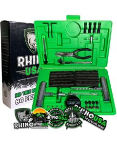 Rhino USA Tire Repair Kit - 86 Pieces for Quick Fixes