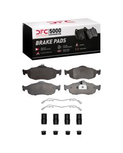 DFC 95-04 Ford Contour Front 5000 Advanced Low Metallic Brake Pads and Hardware Kit - 1551-0648-01