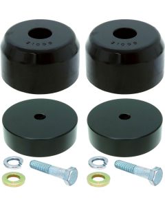 RockJock JK Bump Stop Kit Front w/ Billet Aluminum Spacers Urethane RockJock Bump Stops Hardware - CE-9807FBSK