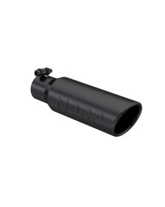 MBRP Black Coated 3.5" O.D. Angled Rolled End 2.5" Inlet 12" Length Exhaust Tip - T5113BLK
