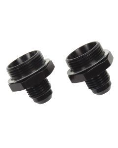 Russell Performance -6 AN Carb Adapter Fittings (2 pcs.) (Black) - 640223