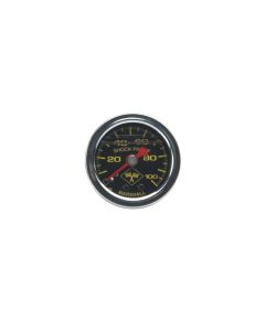 Russell Performance 100 psi fuel pressure gauge black face chrome case (Liquid-filled) - 650320
