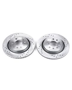 Power Stop 03-11 Saab 9-3 Rear Evolution Drilled & Slotted Rotors - Pair - EBR680XPR