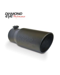 Diamond Eye TIP 4in-5inX12in BOLT-ON ROLLED ANGLE 15 ANGLE CUT DIAMOND EYE BLACK POWDERCOAT - 4512BRA-DEBK