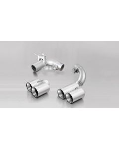 Remus 2012 BMW 3 Series F30 LCI Sedan / F31 LCI Touring Chrome 76mm Straight Cut Tail Pipe Set - 086514 1604G