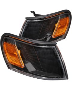 ANZO Corner Lights 1993-1997 Toyota Corolla Euro Corner Lights Black w/ Amber Reflector - 521036