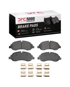 DFC 15-25 Ford Transit-350 HD/DRW Front 5000 Advanced Semi Metallic Brake Pads and Hardware Kit - 1551-1774-01