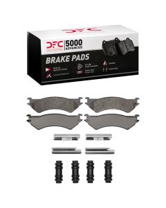 DFC 99-07 Ford E-350 Econoline Rear 5000 Advanced Semi Metallic Brake Pads and Hardware Kit - 1551-0802-01