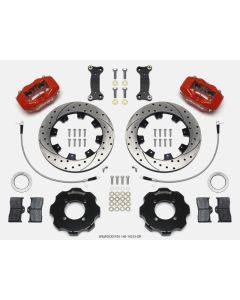 Wilwood Dynalite Calipers 12.19" SRP Drilled and Slotted Rotors Red Powder Coat Mazda MX-5 Miata 16-
