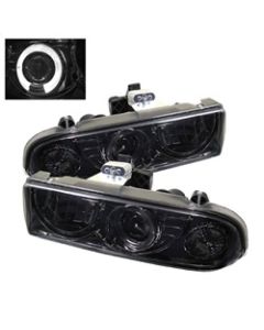 Spyder Chevy S10 98-04 Projector Headlights LED Halo Smke - Low H1 PRO-YD-CS1098-SMC - 5009562