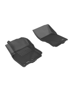 3D MAXpider 2005-2019 Nissan Frontier Crew/King Cab Kagu 1st Row Floormat - Black - L1NS06111509