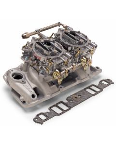 Edelbrock Dual Quad Kit Performer RPM Air Gap BBC Oval Port - 2065