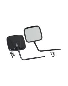 Jeep CJ/Wrangler Outback Mirrors - Black Powdercoat