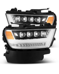 AlphaRex 19-20 Ram 1500HD NOVA LED Proj Headlights Plank Style Chrome w/Activ Light/Seq Signal/DRL - 880517
