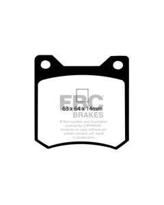 EBC 72-84 De Tomaso Pantera 5.7 GTS Yellowstuff Rear Brake Pads - DP4162R