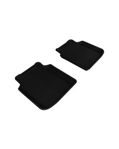 3D MAXpider 2009-2012 BMW 7 Series LI F02/F04 Kagu 2nd Row Floormats - Black - L1BM05221509