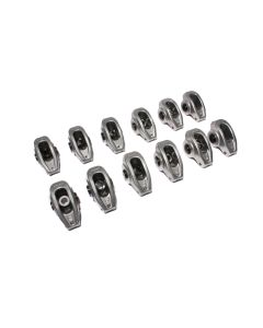 COMP Cams High Energy Aluminum Rocker Arms for Small Block Chevy 1955-1986, 1.5 Ratio, Natural Finish, Shaft Mount - 17001-12