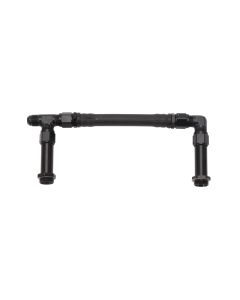 Russell Performance -8 AN to -8 AN Twist-Lok Holley 4150 Dual Inlet Carb Kit (Black) - 641165