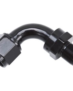 Russell Performance -8 AN 90 Degree Hose End Without Socket - Black - 615173