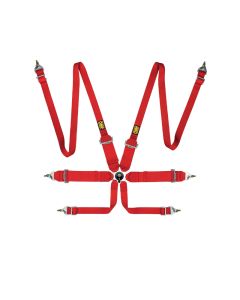 OMP First 3/2 Racing Harness Red - DA0-0204-B02-061