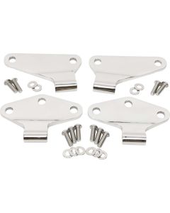 Kentrol 07-18 Jeep Wrangler JK Body Door Hinge Set 4 Pieces 2 Door - Polished Silver - 30580