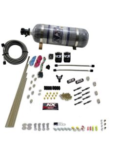 Nitrous Express 8 Cyl Dry Direct Port 2 Solenoids Nitrous Kit (200-600HP) w/Composite Bottle - 93006-12